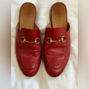 Gucci Princetown Mules Hibiscus Red